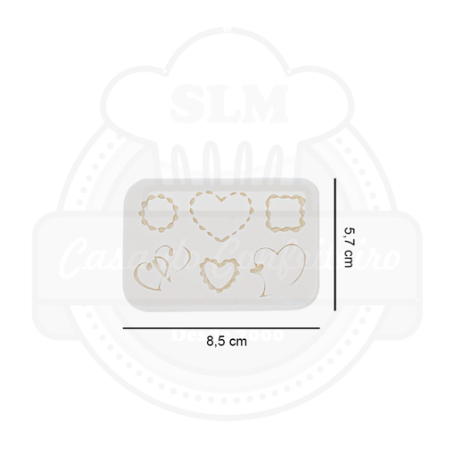 Imagem de Molde de Silicone Corações c/6