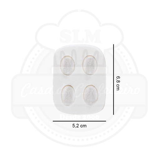 Imagem de Molde de Silicone Medalha Nossa Senhora Aparecida