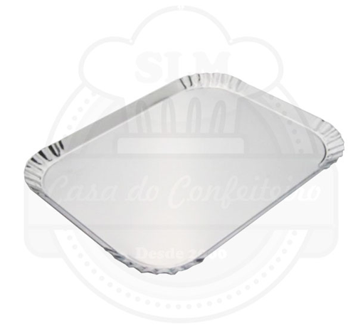 Imagem de Bandeja Inox Crespa 48,5x35,5cm - DOUPAN