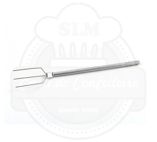 Imagem de Garfo Bombom Inox Reto 3 Pontas 21 cm- DOUPAN