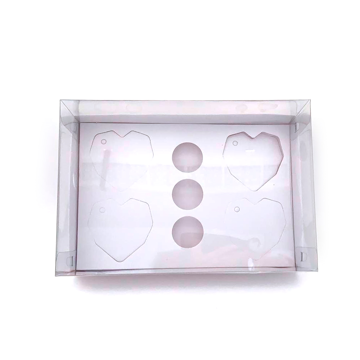 Mostrar detalhes de Caixa Coração Lapidado G - 4 de 65g + 3 Doces Branco Desmontada Imagem de Caixa Coração Lapidado G - 4 de 65g + 3 Doces Branco Desmontada