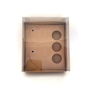 Mostrar detalhes de Caixa Coração Lapidado M - 2 de 65g + 3 Doces Kraft Desmontada Imagem de Caixa Coração Lapidado M - 2 de 65g + 3 Doces Kraft Desmontada