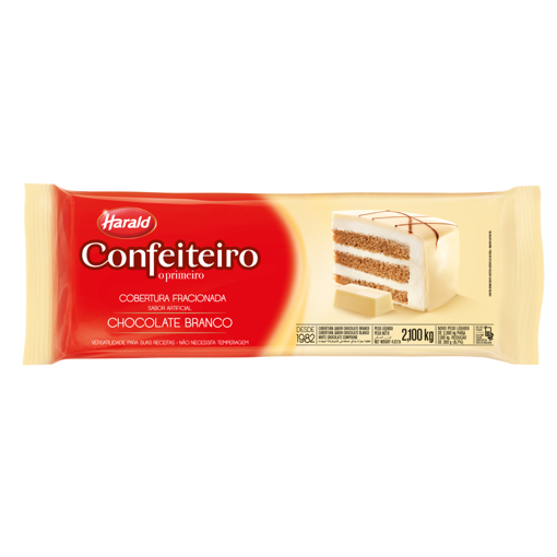 Imagem de Confeiteiro Cobertura Fracionada Branco 2,1 Kg - HARALD
