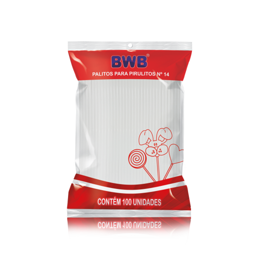 Imagem de Palito para Pirulito Médio Nº 14 Branco 100 und 225 - BWB