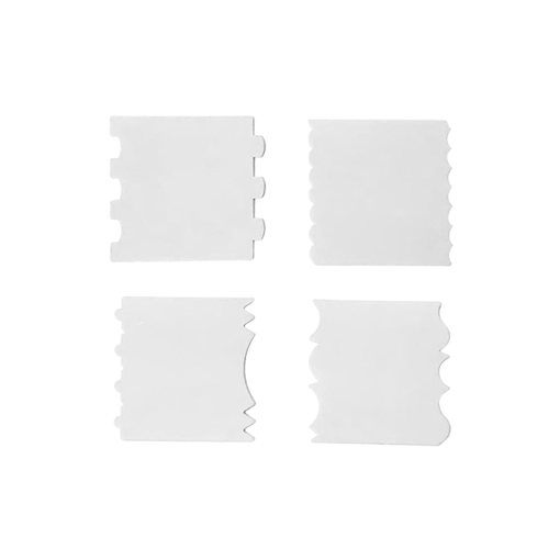 Imagem de Mini Espátulas Decorativas 7,3x6,3cm Branca 4pçs ME01 - SOLRAC