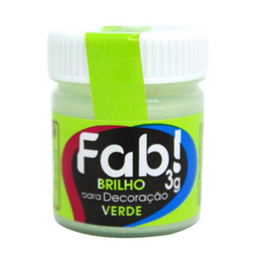 Imagem de Pó para Decoração Verde Folha 3g - FAB