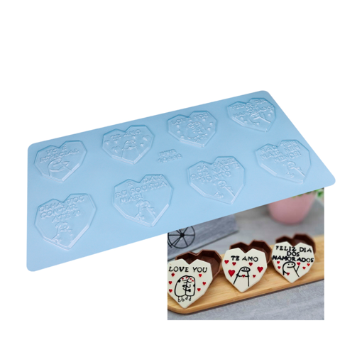 Imagem de Forma Acetato Simples Grande Coração Lapidado Bento  Flork Tipo 200g 10440 - BWB