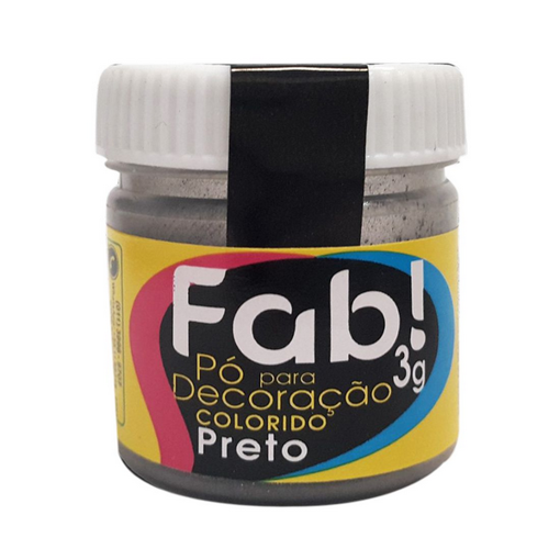 Imagem de Pó para Decoração Preto 3g - FAB