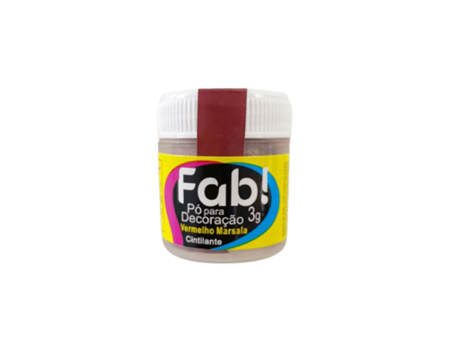 Imagem de Pó para Decoração Vermelho Marsala 3g - FAB