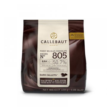 Mostrar detalhes de Chocolate Amargo 50,7% 400g 805BRD94- CALLEBAUT Imagem de Chocolate Amargo 50,7% 400g 805BRD94- CALLEBAUT