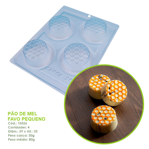 Imagem de Forma Acetato com Silicone Pão de Mel Favo Pequeno 10326 - BWB