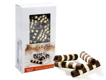 Mostrar detalhes de Rolinhos de Chocolate Amargo e Branco 40mm 700g 14007-999 - CALLEBAUT Imagem de Rolinhos de Chocolate Amargo e Branco 40mm 700g 14007-999 - CALLEBAUT