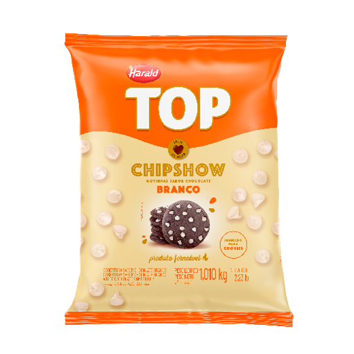 Imagem de Top Chipshow Chocolate Gotas Branco 1,010 Kg - HARALD