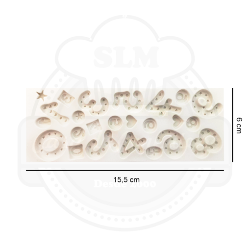 Imagem de Molde de Silicone Numeral Grande e Pequeno