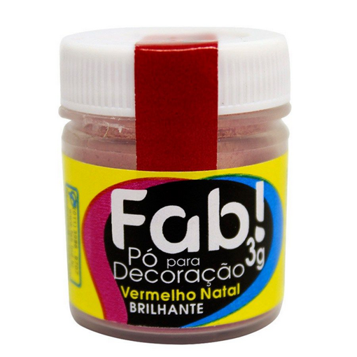 Imagem de Pó para Decoração Vermelho Natal 3g - FAB