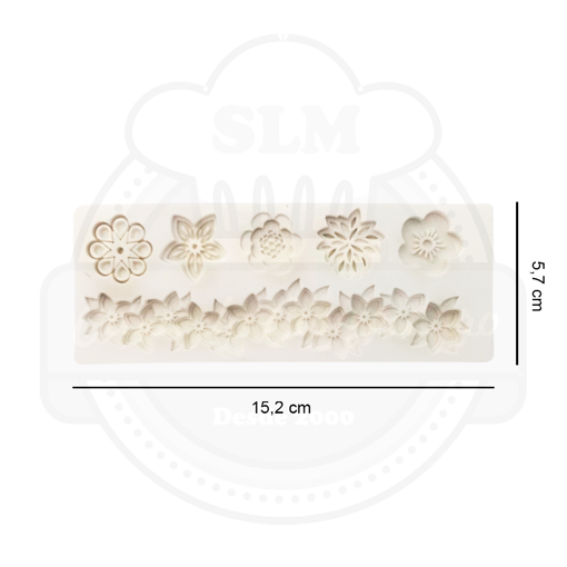 Imagem de Molde de Silicone Flores