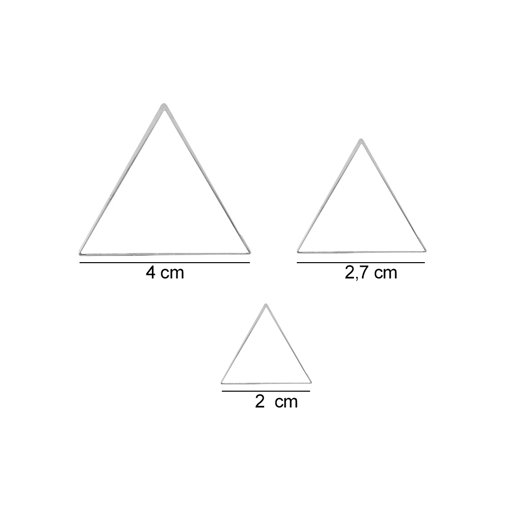 Imagem de Cortador em Aço Mini Triangulo 3pçs CA512 - GME