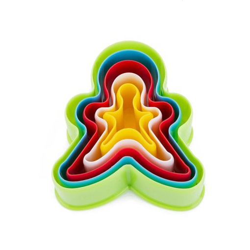 Imagem de Cortador em Plástico Boneco Gingerbrad 5pçs  FT079 - SILVER