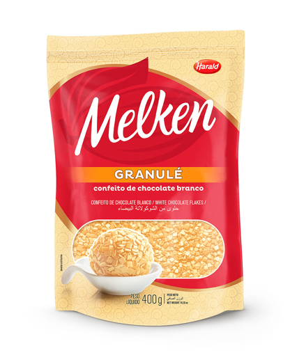 Imagem de Melken Granulé Chocolate Branco 400g - HARALD