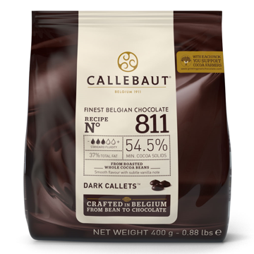 Mostrar detalhes de Chocolate Amargo 54,5% 400g  811BRD94 - CALLEBAUT Imagem de Chocolate Amargo 54,5% 400g  811BRD94 - CALLEBAUT