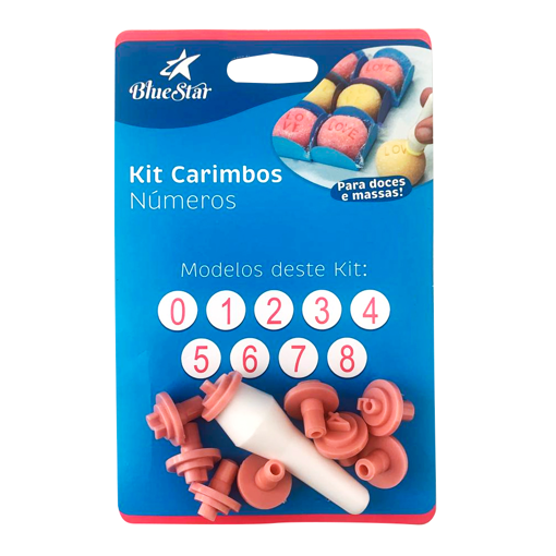 Imagem de Kit Carimbos Numeros Mini - 10pçs - BLUESTAR