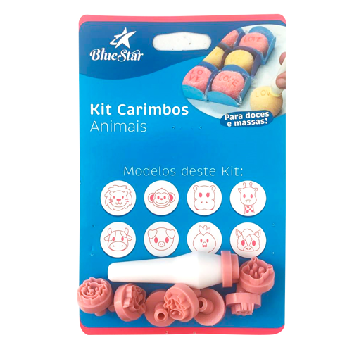 Imagem de Kit Carimbos Animais Mini - 9pçs - BLUESTAR