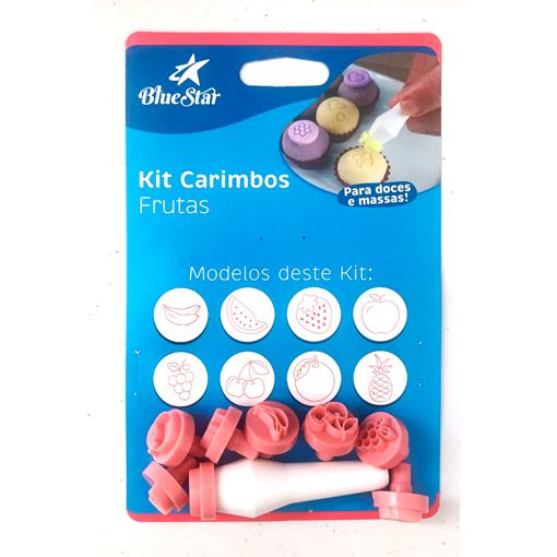 Imagem de Kit Carimbos Frutas Mini - 9pçs - BLUESTAR