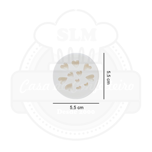 Imagem de Molde de Silicone Corações Mini