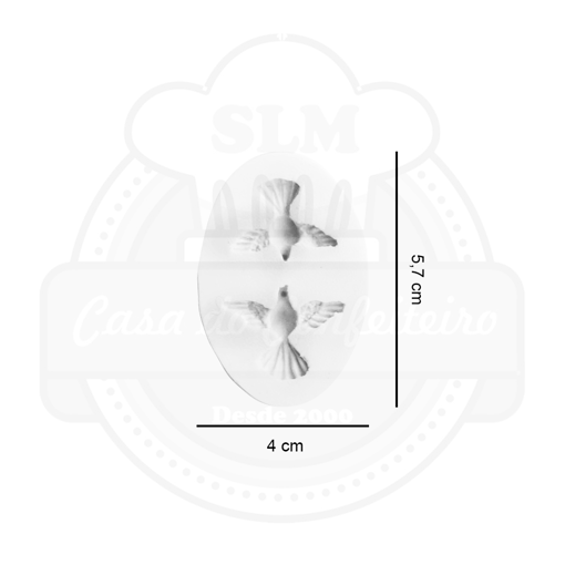 Imagem de Molde de Silicone Pombinhos c/2