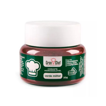 Mostrar detalhes de Corante em Pó Hidrossolúvel Verde Militar 5g - GRAN CHEF Imagem de Corante em Pó Hidrossolúvel Verde Militar 5g - GRAN CHEF