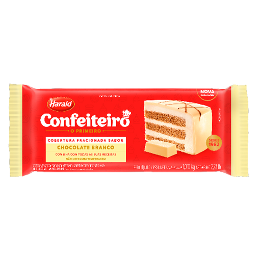 Imagem de Confeiteiro Cobertura Fracionada Branco 1,010 Kg - HARALD
