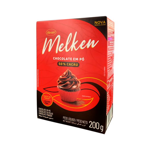 Imagem de Melken Chocolate em Pó 50% Cacau 200g - HARALD