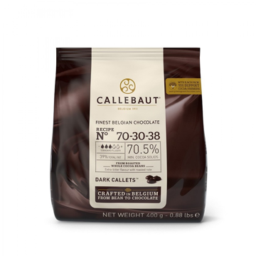 Mostrar detalhes de Chocolate Amargo 70,5% 400g 703038BRD94 - CALLEBAUT Imagem de Chocolate Amargo 70,5% 400g 703038BRD94 - CALLEBAUT