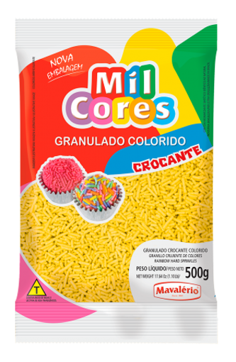 Imagem de Granulado Amarelo Crocante 500g 4120 - MAVALÉRIO