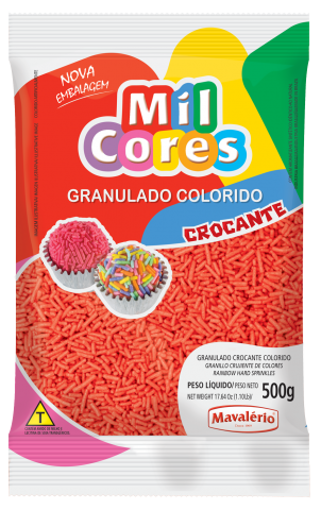 Imagem de Granulado Vermelho Crocante 500g - MAVALÈRIO