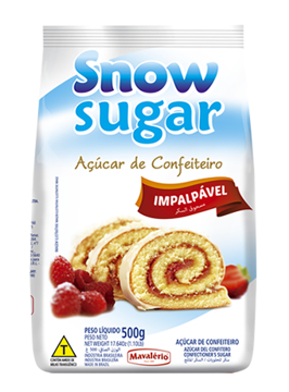 Mostrar detalhes de Açucar de Confeiteiro Impalpavel Snow Sugar 500g - MAVALÉRIO Imagem de Açucar de Confeiteiro Impalpavel Snow Sugar 500g - MAVALÉRIO