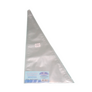 Mostrar detalhes de Saco para Confeitar Descartável Grande 25 Und - DITRÓIA Imagem de Saco para Confeitar Descartável Grande 25 Und - DITRÓIA