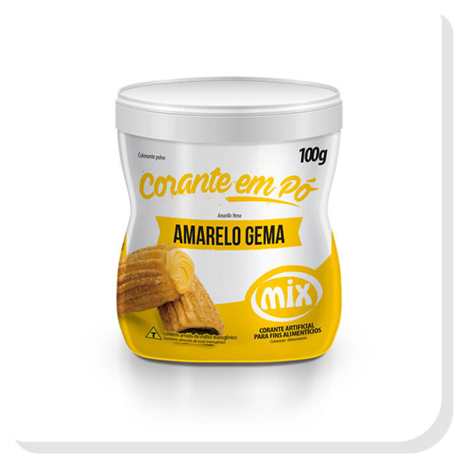 Imagem de Corante em Pó Amarelo Damasco 100g - MIX