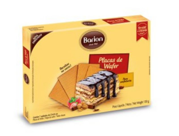 Mostrar detalhes de Placas de Wafer 7 Und 27x18cm 130g - BARION Imagem de Placas de Wafer 7 Und 27x18cm 130g - BARION