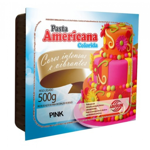 Imagem de Pasta Americana Colorida Pink 500g - ARCOLOR