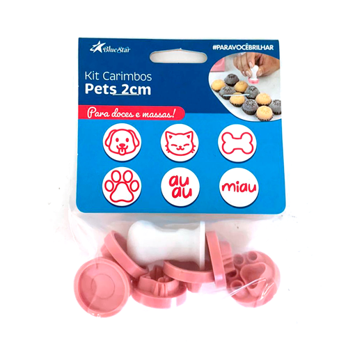 Imagem de Kit Carimbos Pets 2cm 7 Pçs - BLUE STAR