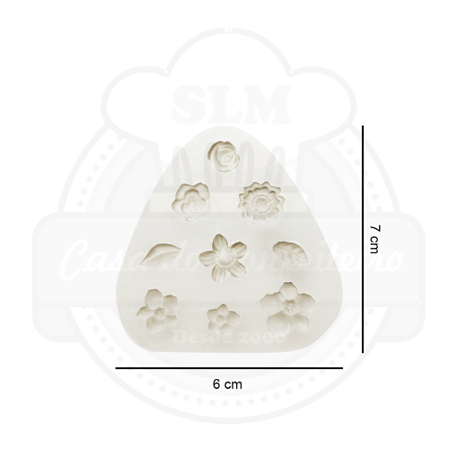 Imagem de Molde de Silicone Mini Flores