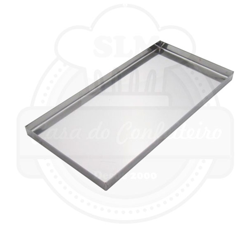 Imagem de Bandeja Inox Lisa 40x25x2cm - DOUPAN