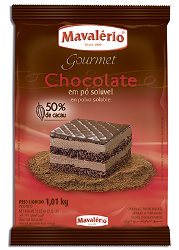 Imagem de Chocolate em Pó Solúvel 50% Cacau 1,01 Kg - MAVALÉRIO