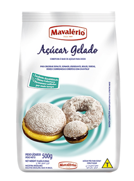 Mostrar detalhes de Açucar Gelado 500g - MAVALÉRIO Imagem de Açucar Gelado 500g - MAVALÉRIO