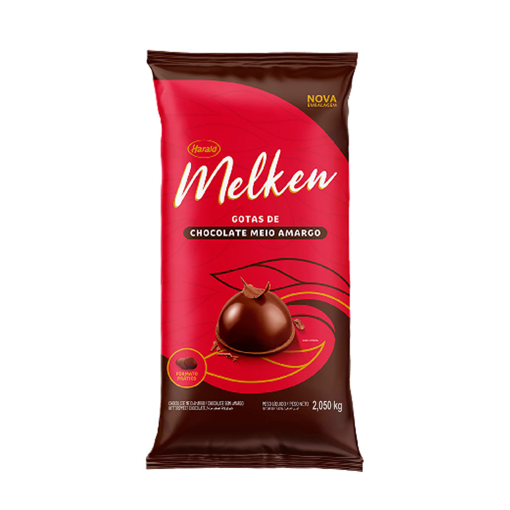 Imagem de Melken Gotas Chocolate Meio Amargo 2,050 Kg - HARALD